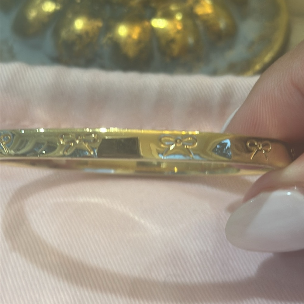 Kate Spade Gold Bangle and Bow Earrings - Picture 3 of 5